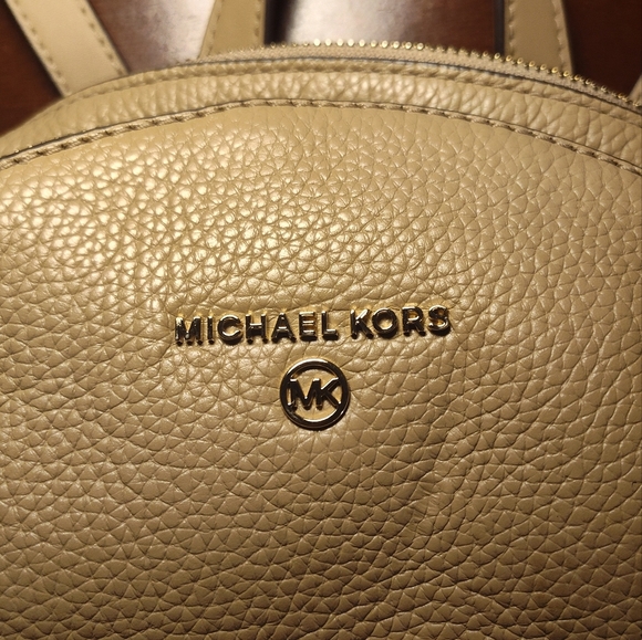 Michael Kors Cream Dome Backpack with Textured Finish - Picture 6 of 7